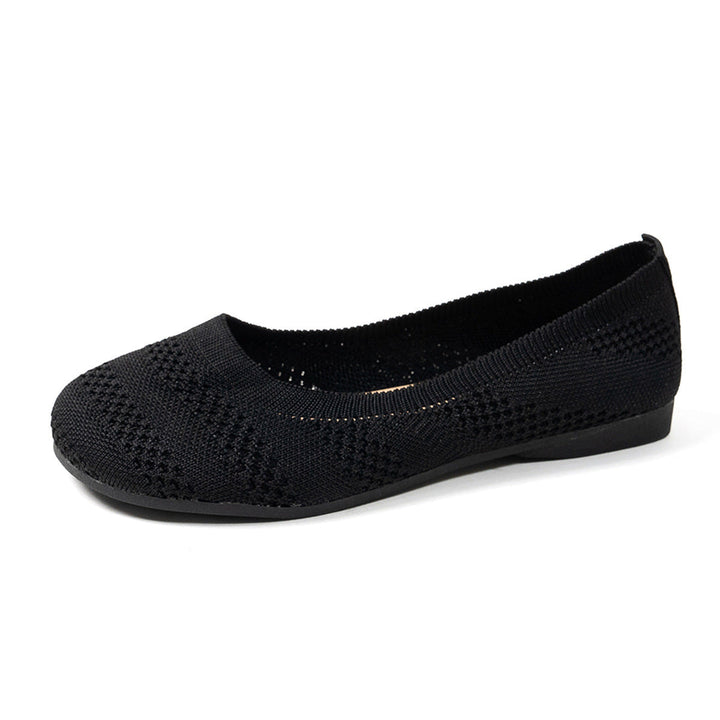 Damen Ballerinas mit elastischem Strickdesign und rutschfester Sohle – Lioré