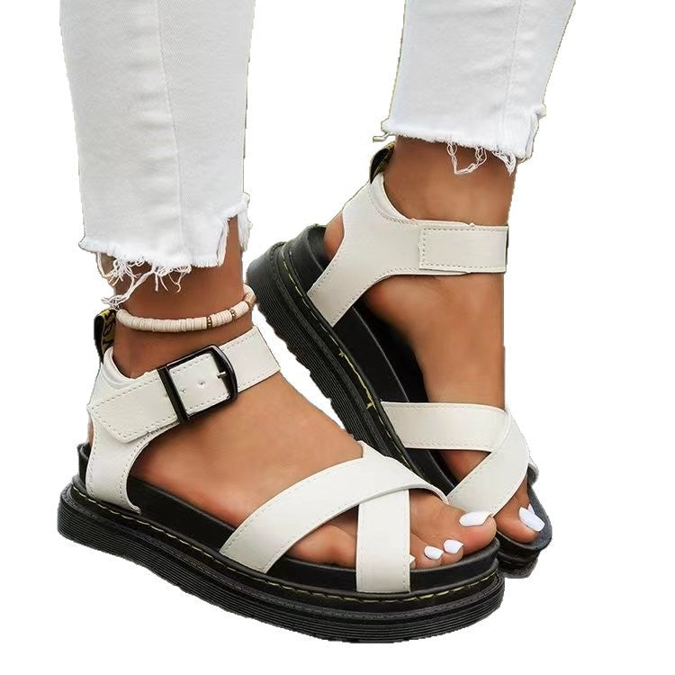 Damen modische Cross-Sandalen mit verstellbarem Fersenriemen und rutschfester Sohle Echoarchiv