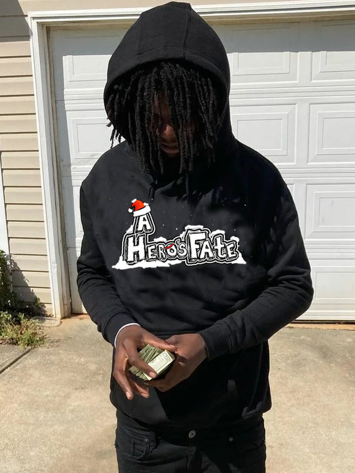 Herren Hoodie mit kreativem Aufdruck und lässigem Schnitt Echoarchiv