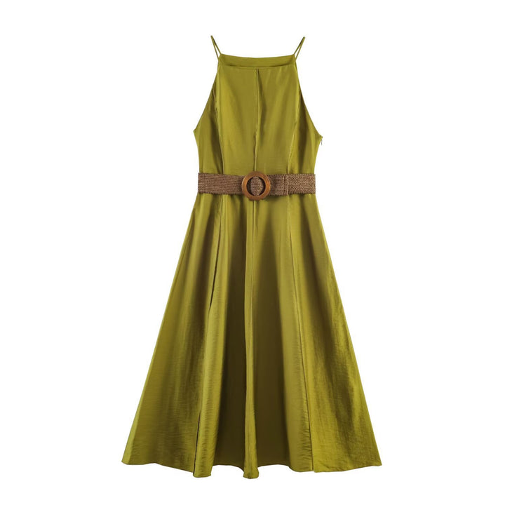 Damen Trägerkleid mit elegantem Schnitt und praktischem Taillengürtel Echo Archiv