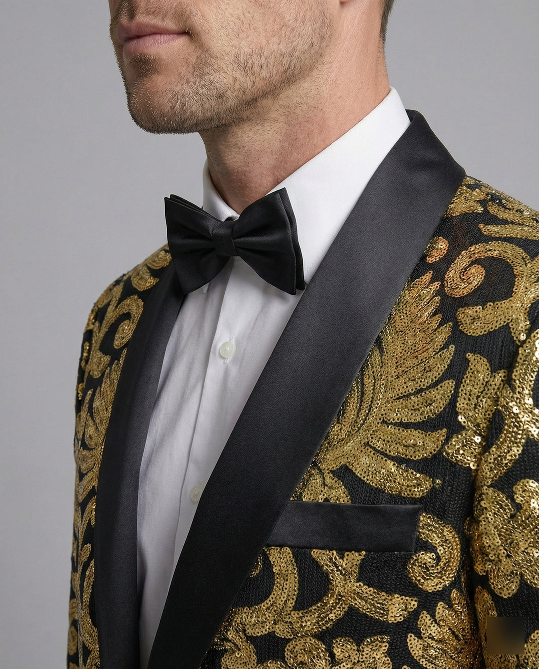 Herren glamouröses Pailletten-Anzugset Echoarchiv