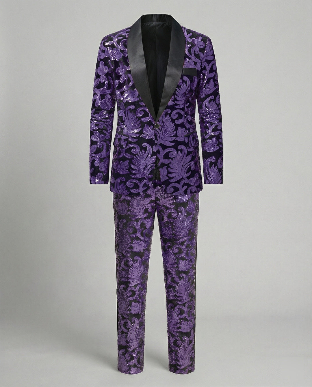 Herren glamouröses Pailletten-Anzugset Echoarchiv