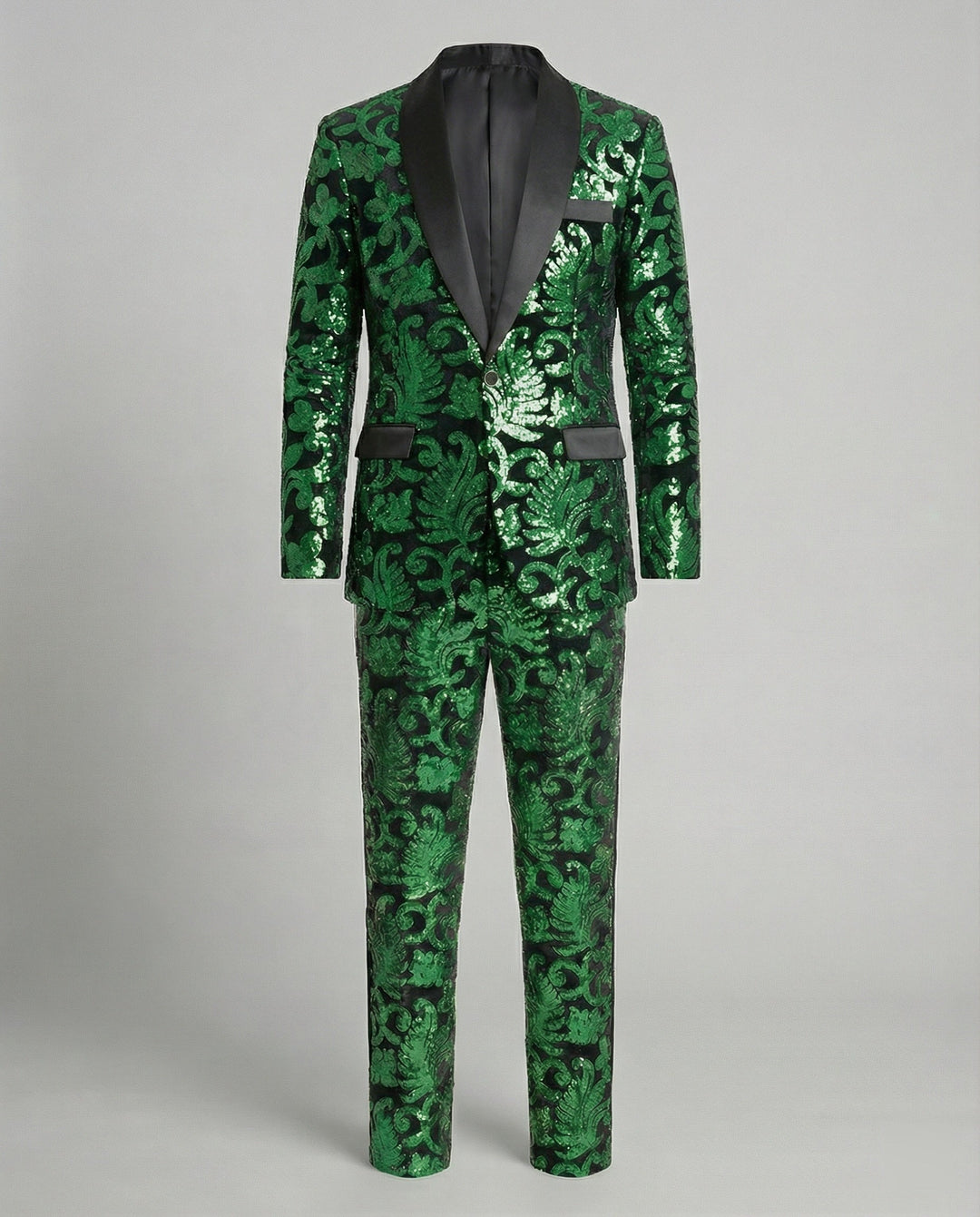 Herren glamouröses Pailletten-Anzugset Echoarchiv