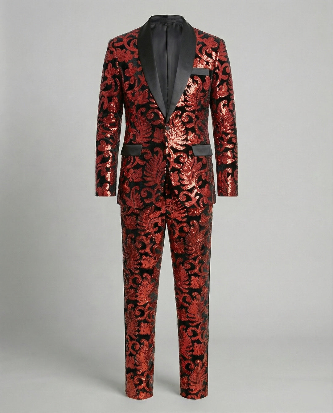 Herren glamouröses Pailletten-Anzugset Echoarchiv