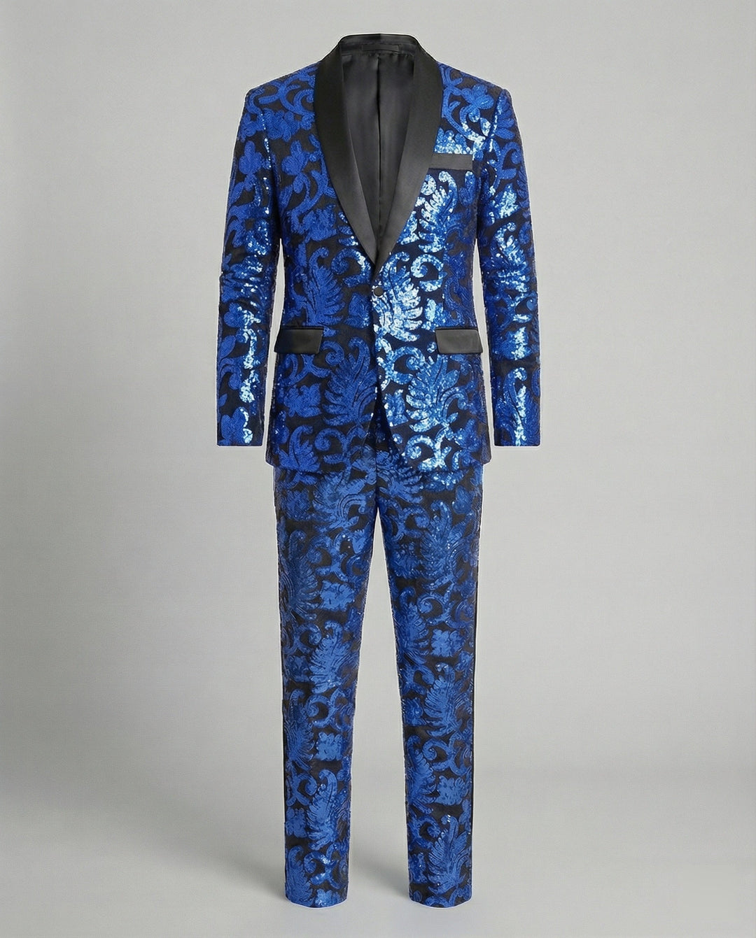 Herren glamouröses Pailletten-Anzugset Echoarchiv