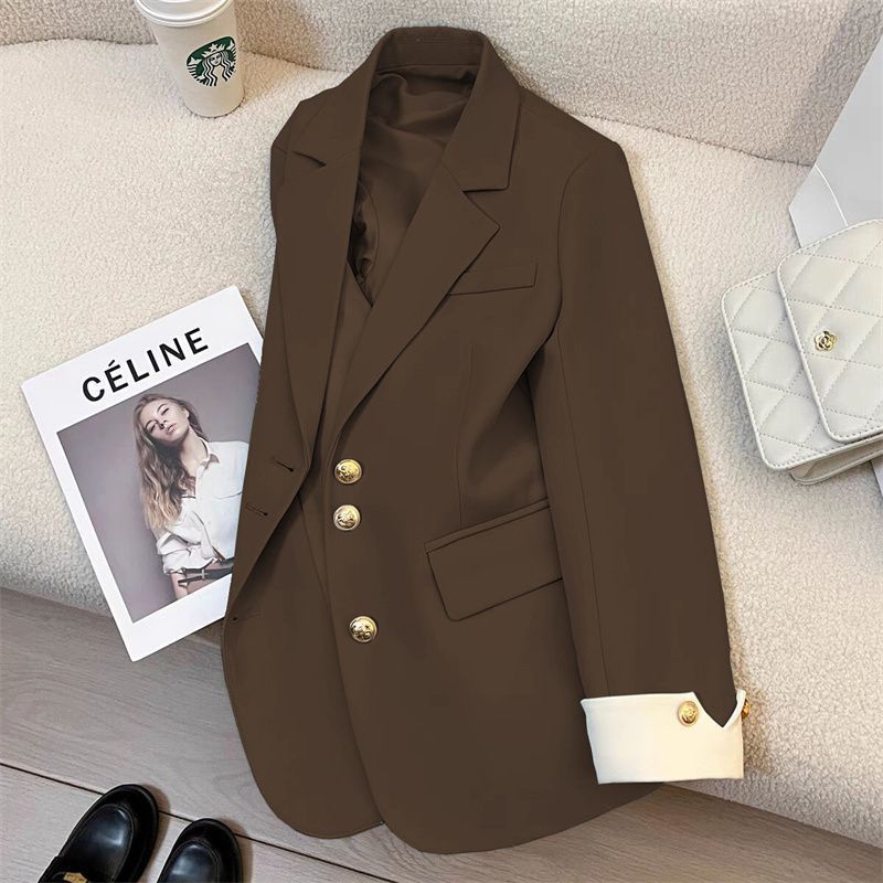 Damen Eleganter Blazer mit Goldknopfdetails Echo Archiv