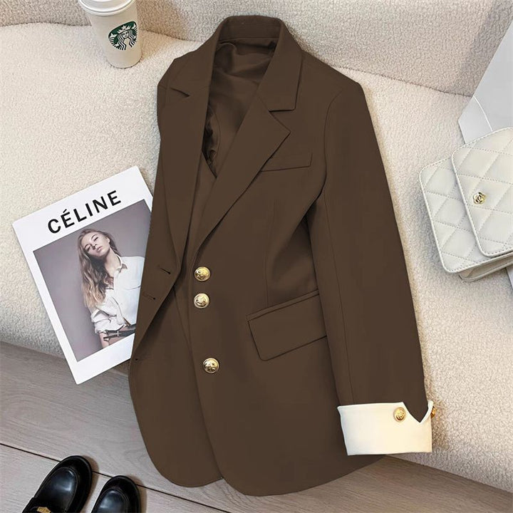 Damen Eleganter Blazer mit Goldknopfdetails Echo Archiv