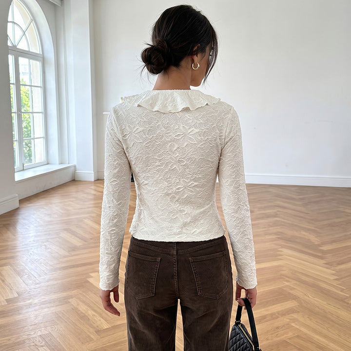 Damen Elegantes Oberteil mit Rüschendetails Echo Archiv
