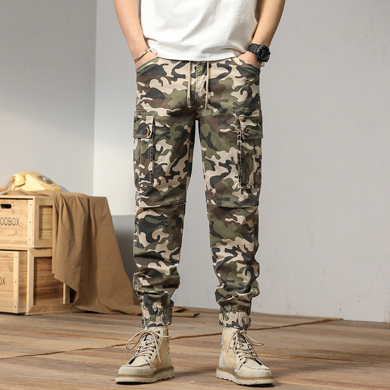 Herren taktische Cargojoggerhose im Camouflage‑Look mit Tunnelzugbund, verstärkten Knien und Bündchenabschlüssen Echo Archiv