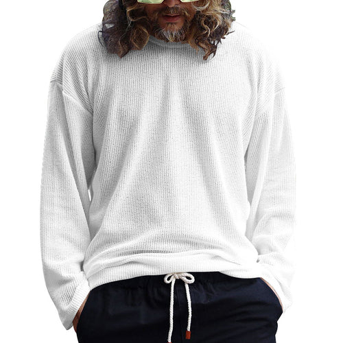 Herren lässiges Langarmshirt aus atmungsaktivem Waffelstoff Echoarchiv
