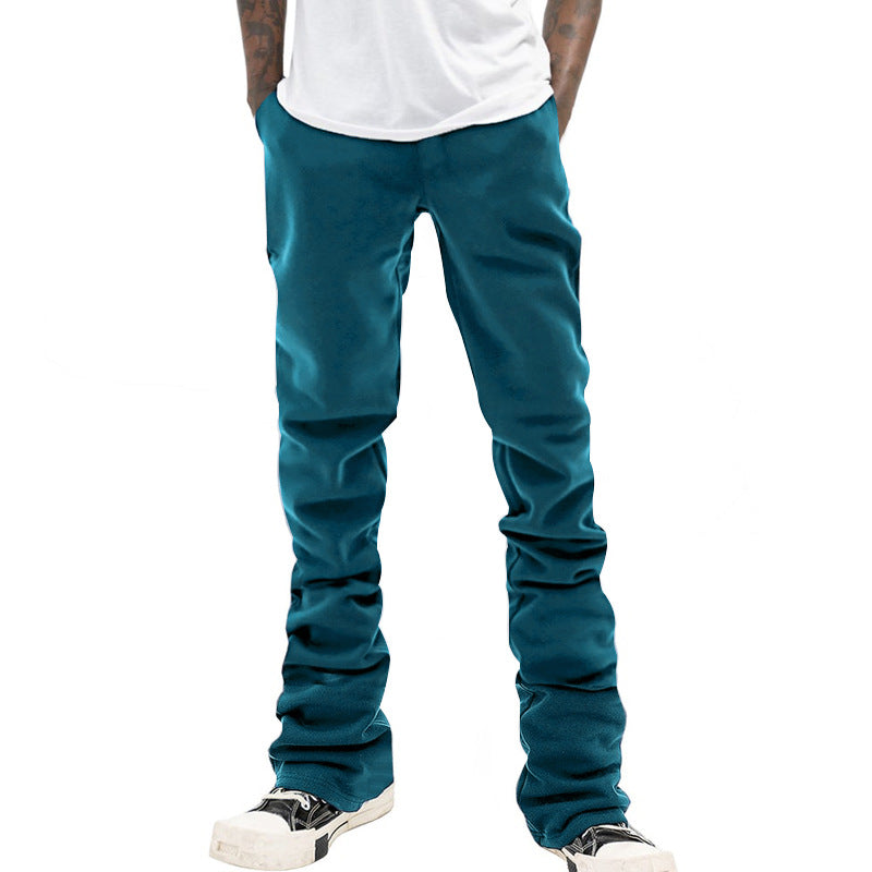 Herren Locker geschnittene Fleece-Jogginghose mit Tunnelzug, Seitentaschen & geradem Bein – Tavélo