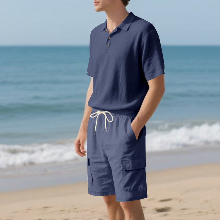 Herren Poloshirt und Badeshorts mit praktischen Taschen Echoarchiv
