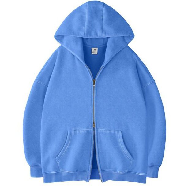 Unisex Oversized Kapuzenjacke mit Doppelreißverschluss und Kängurutaschen Echo Archiv