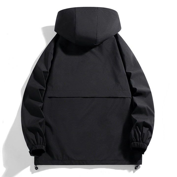 Herren Wasserabweisende Übergangsjacke mit verstellbarer Kapuze und praktischen Taschen Echoarchiv