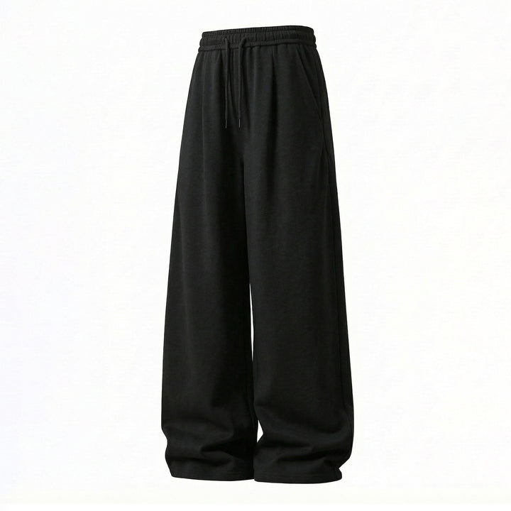 Damen Extraweite Sweatpalazzo‑Hose aus French‑Terry mit Tunnelzug und Eingrifftaschen Echo Archiv