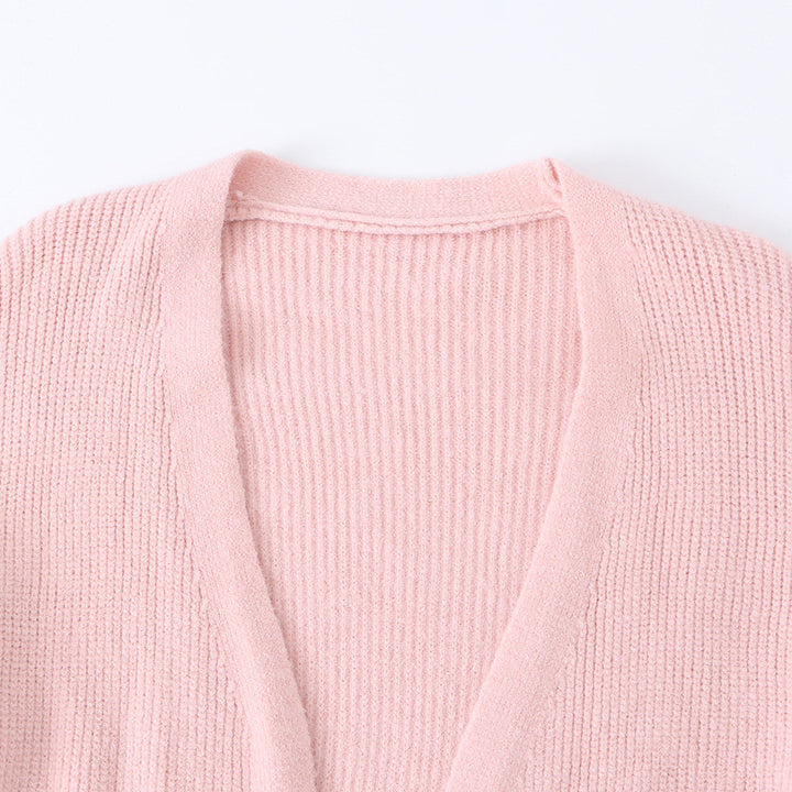 Damen Langer Oversize Strickcardigan mit aufgesetzten Taschen Echoarchiv