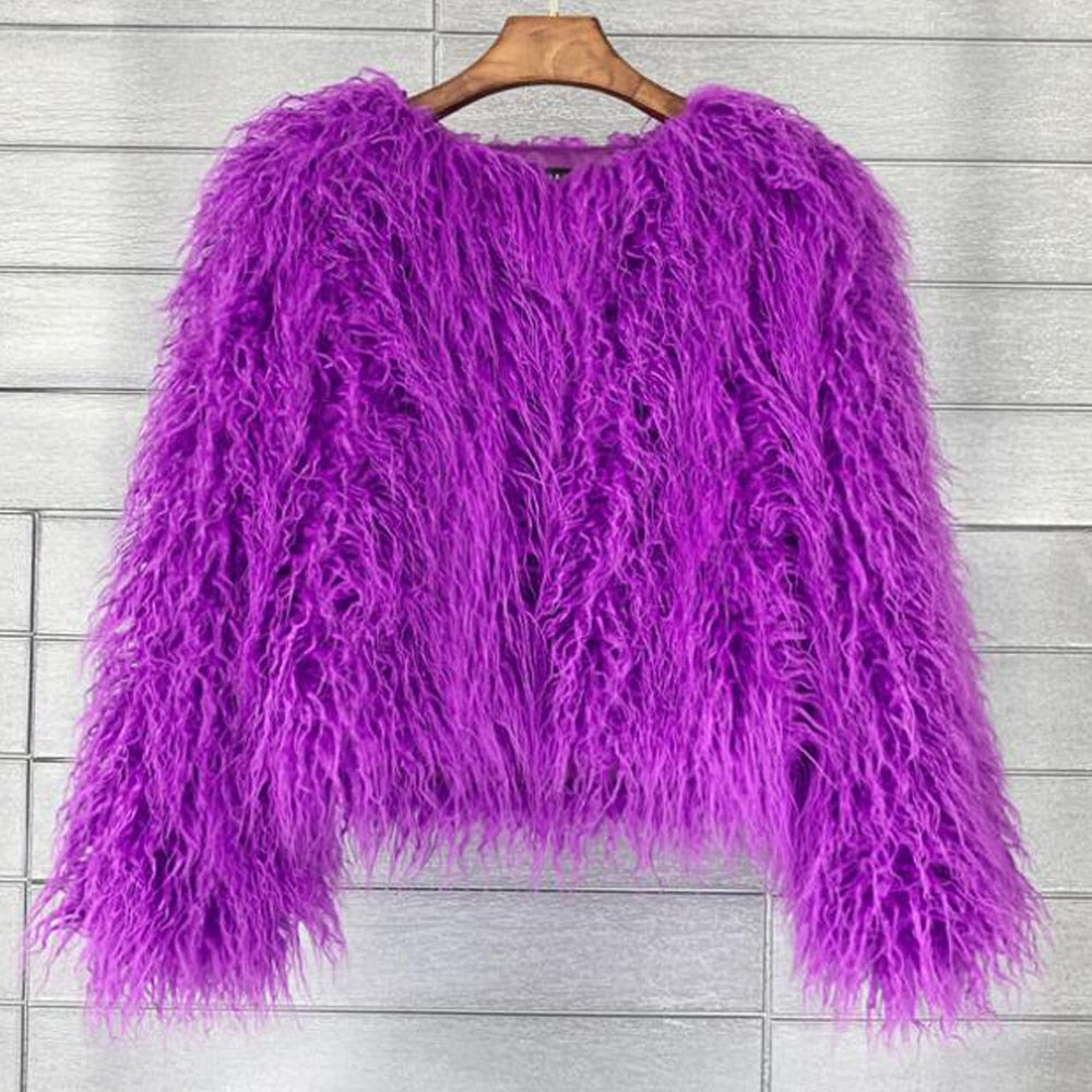 Damen statement Fleece-Jacke mit voluminösem Look Echoarchiv