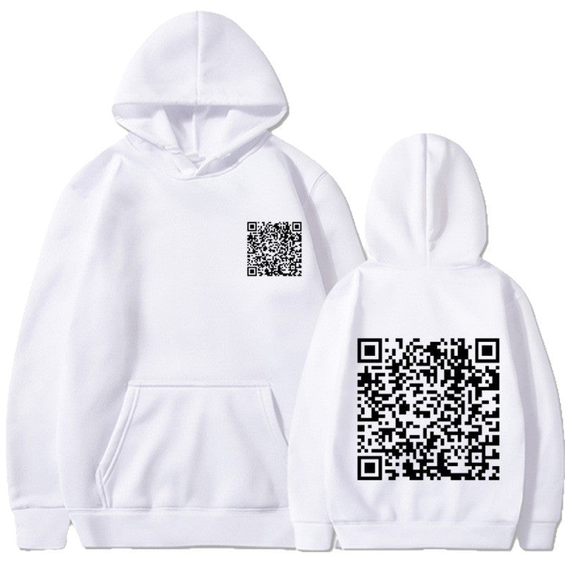 Damen Sportlicher Kapuzenpullover mit QR-Code Echoarchiv