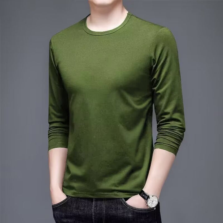 Herren Langarmshirt mit eleganter Textur Echoarchiv