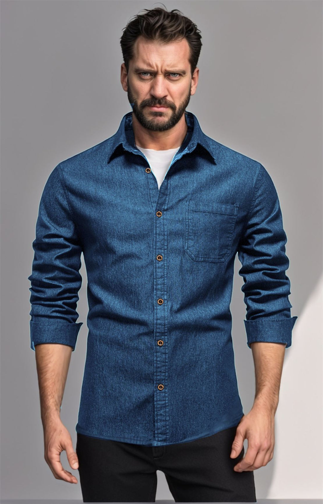 Herren Denim Hemd Echoarchiv