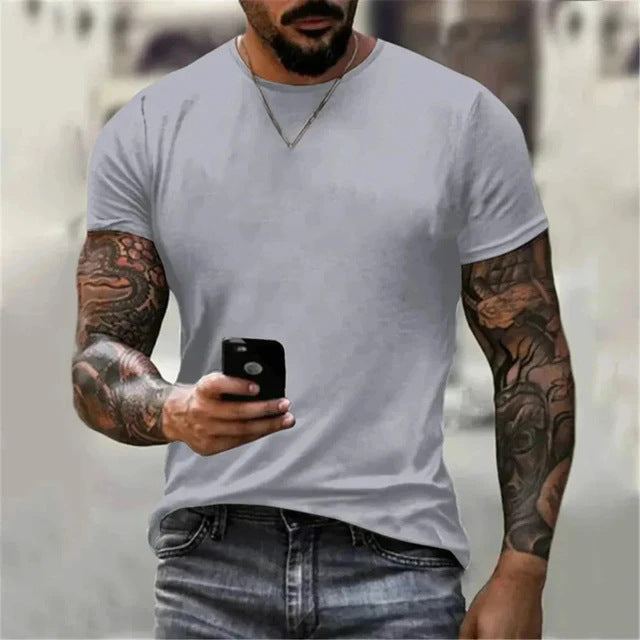Herren Klassisches Baumwoll-T-Shirt mit Rundhalsausschnitt Echoarchiv