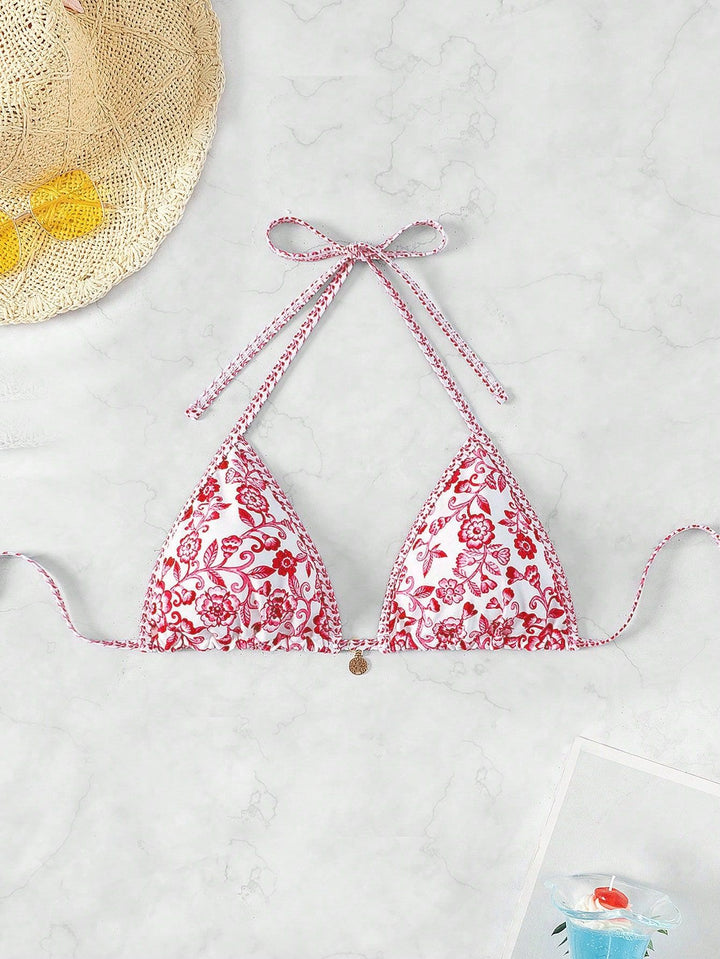 Damen Leopardenmuster Bikini-Set mit verstellbaren Trägern Echo Archiv