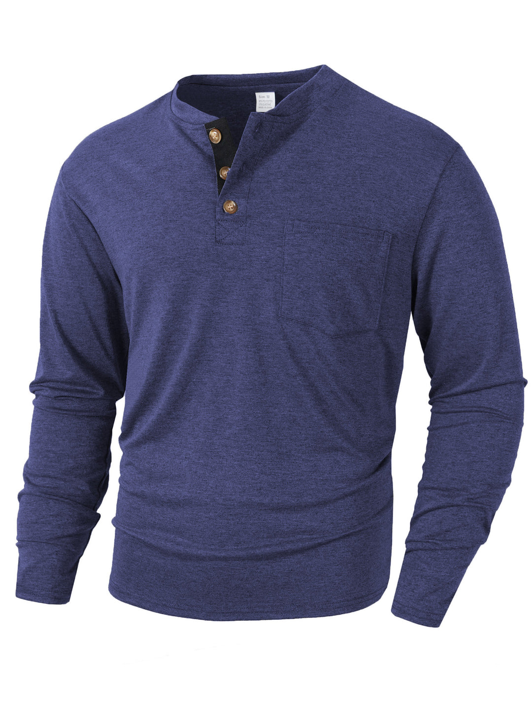 Herren langärmliges Henley-Shirt Echoarchiv