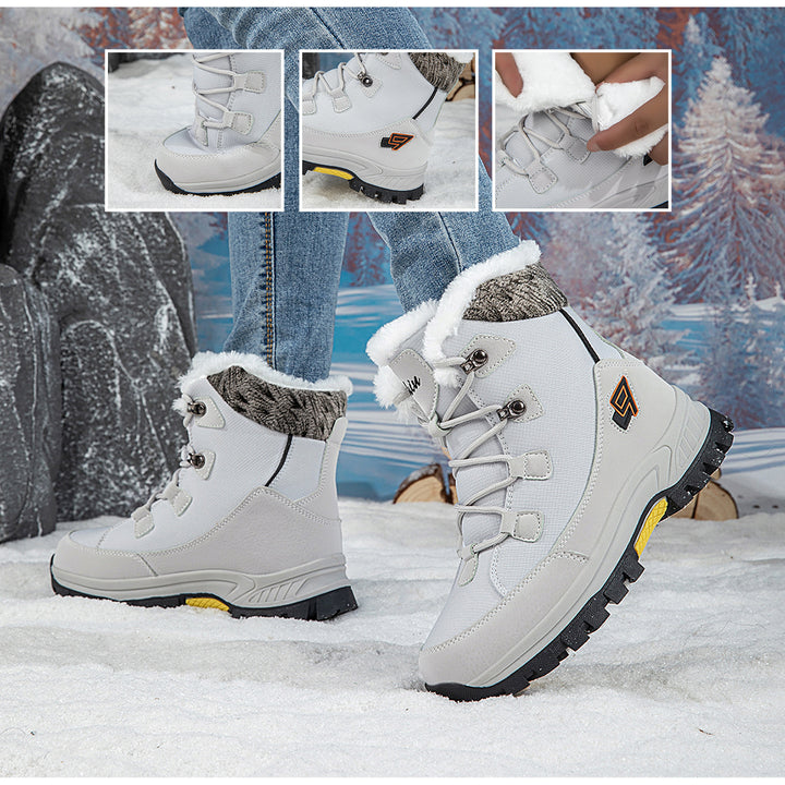 Damen Gefütterte Winter‑Trekkingstiefel mit Kunstfellkragen und griffiger Profilsohle Echo Archiv