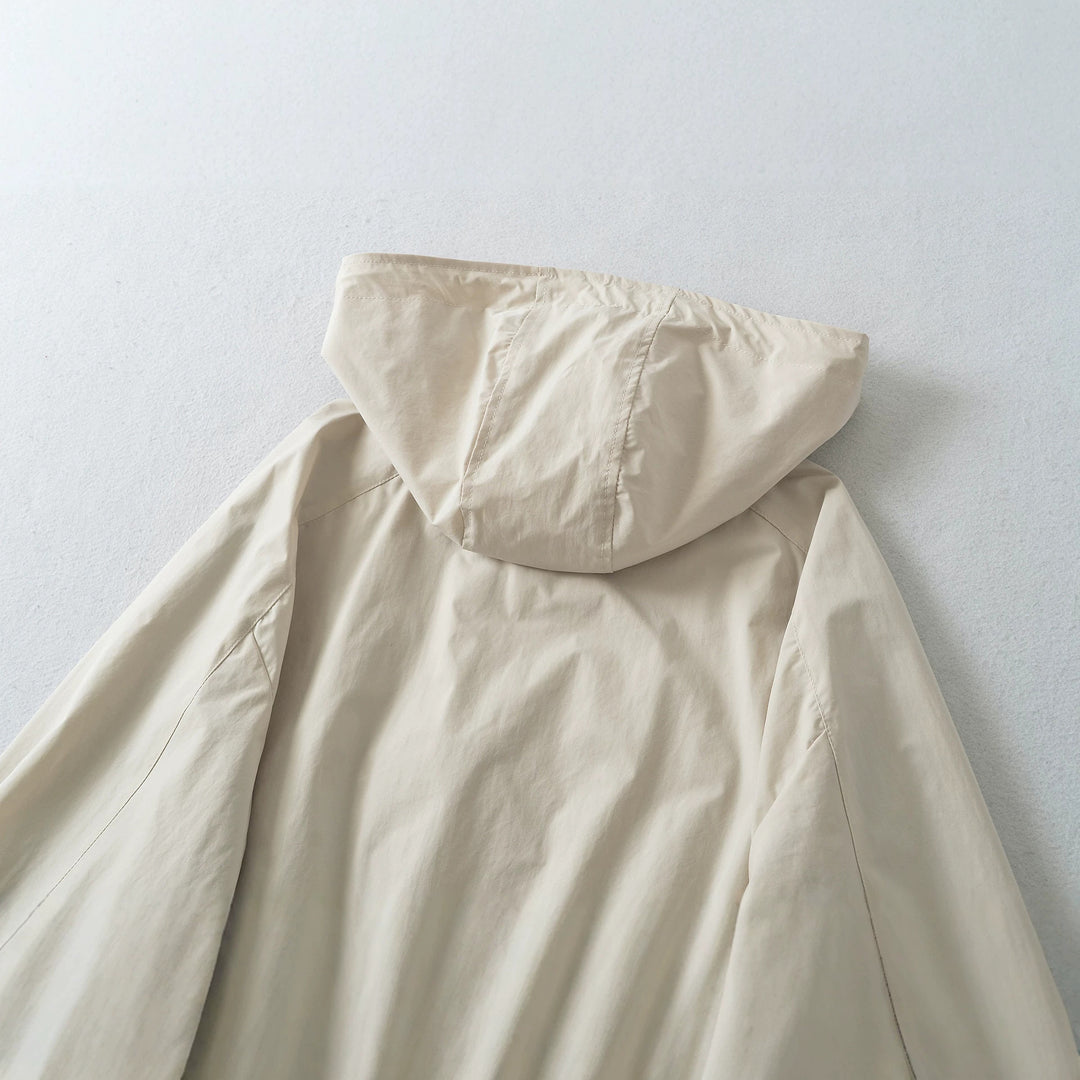 Damen Kurzjacke mit Kapuze, Tunnelzug, Kängurutaschen und elastischem Bund Echoarchiv