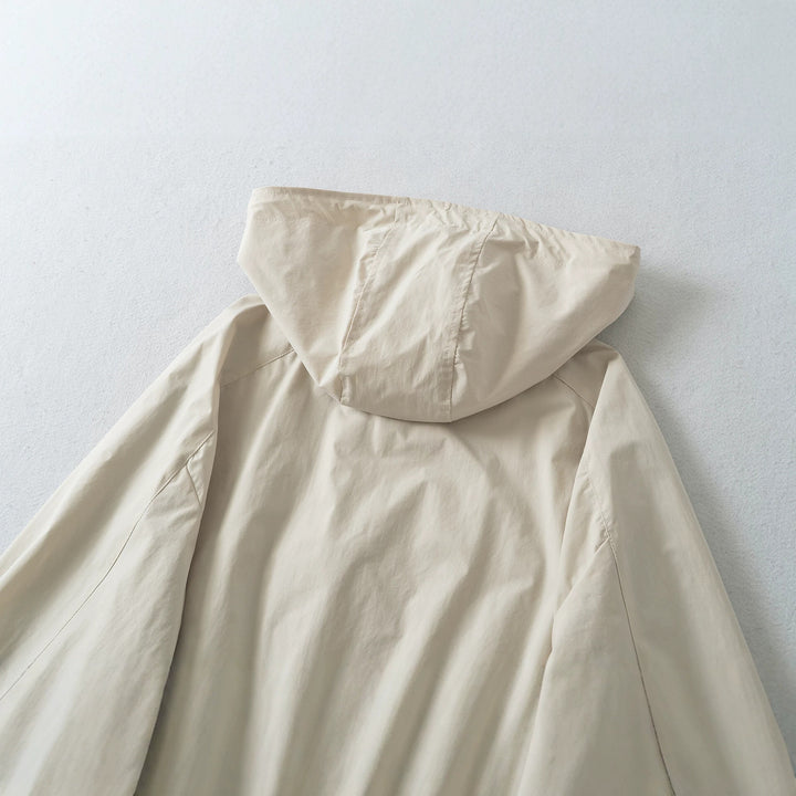 Damen Kurzjacke mit Kapuze, Tunnelzug, Kängurutaschen und elastischem Bund Echoarchiv