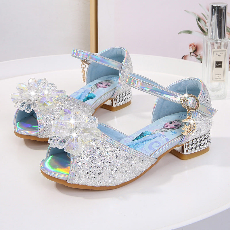 Mädchen Ballerinas mit funkelnden Akzenten und Blumenapplikation Echo Archiv
