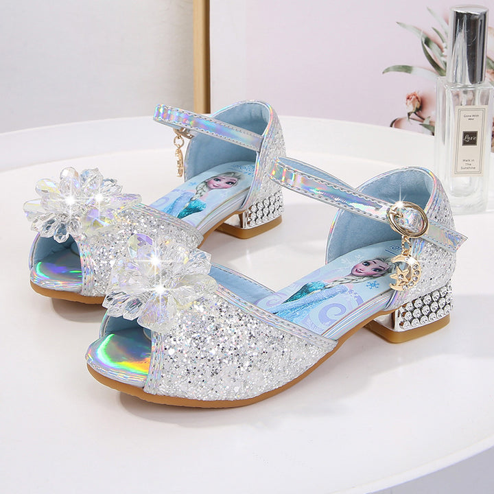 Mädchen Ballerinas mit funkelnden Akzenten und Blumenapplikation Echo Archiv