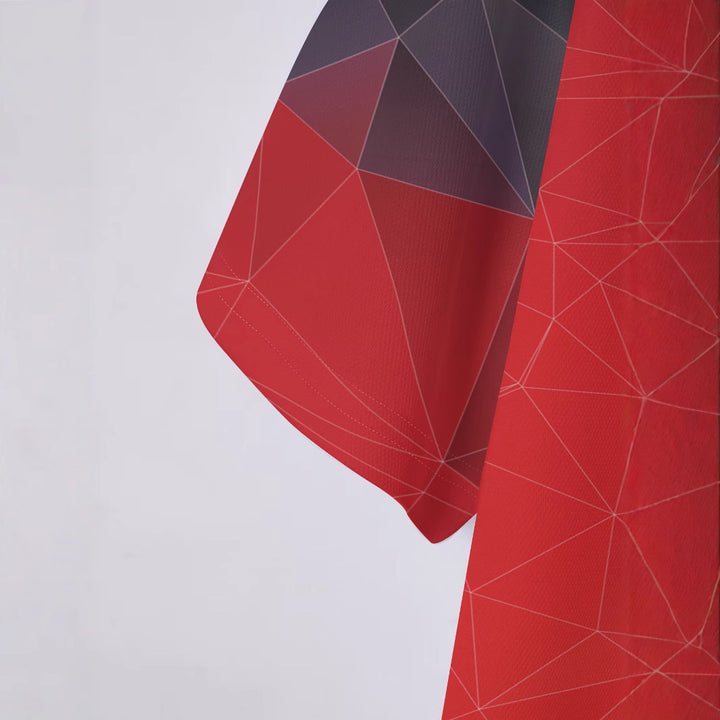 Herren Poloshirt mit innovativem geometrischen Druckdesign Echoarchiv
