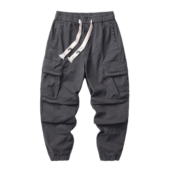 Herren Funktionelle Cargo-Joggerhose aus Baumwoll-Twill mit elastischem Tunnelzugbund und Klapp‑Utility‑Taschen Echo Archiv