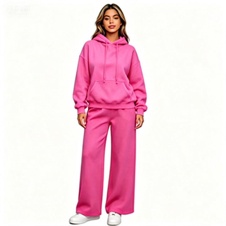 Damen Bequemer Oversized Hoodie mit weiten Jogginghosen Echoarchiv
