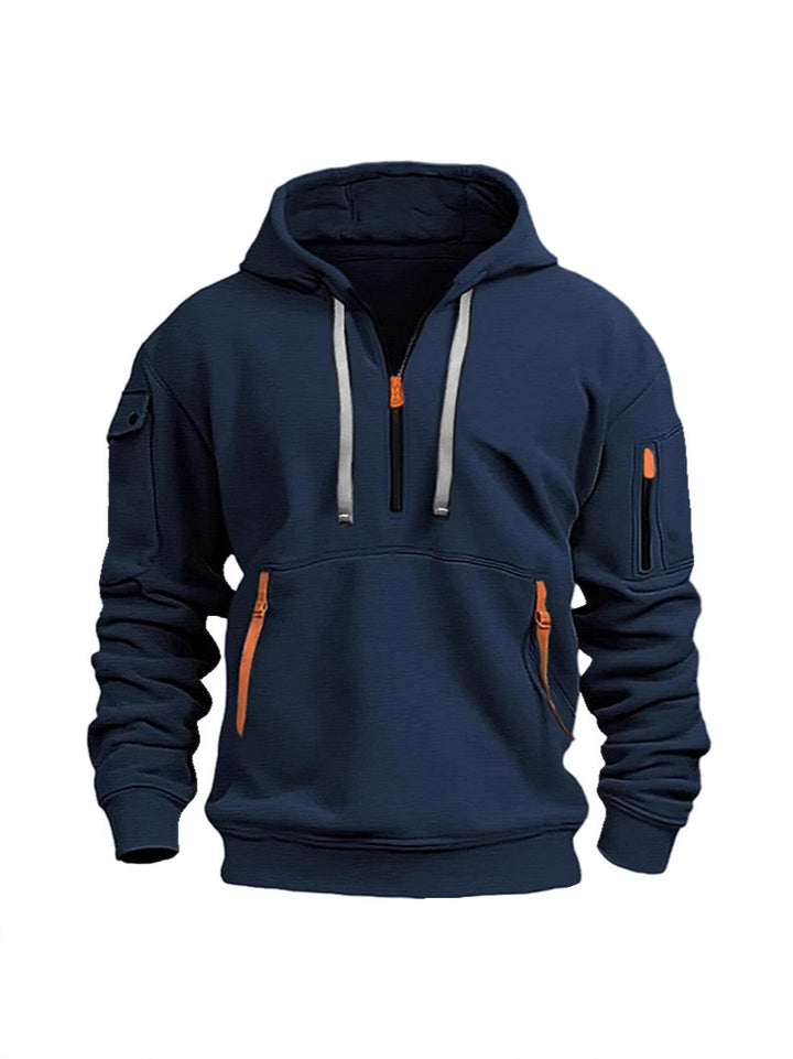 Herren funktionale Kapuzenpullover mit mehreren Reißverschlusstaschen Echoarchiv