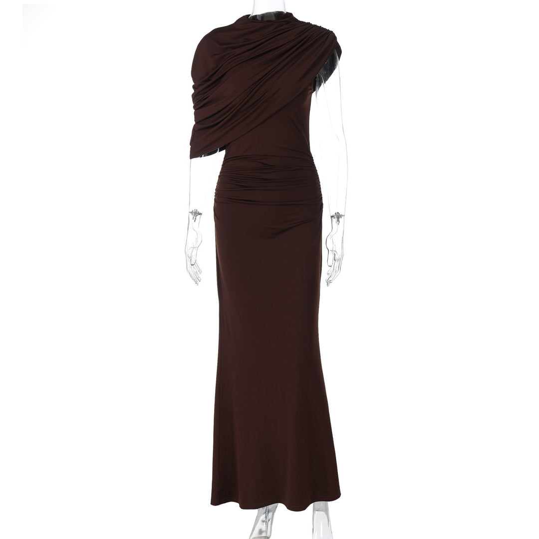 Damen Elegantes Maxi-Kleid mit drapiertem Oberteil Echo Archiv