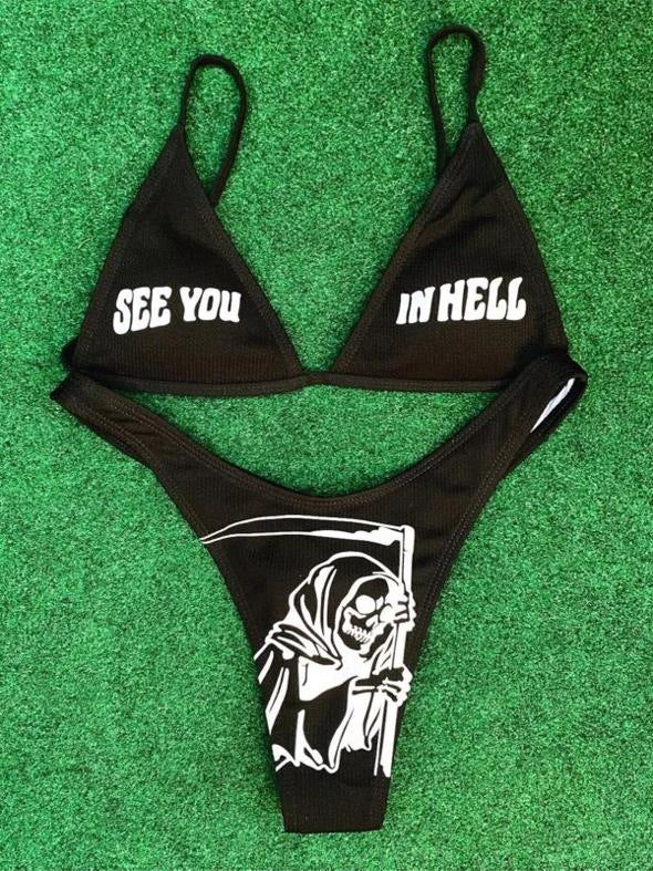 Damen Bikini-Set mit aufregendem Grafikdesign Echo Archiv