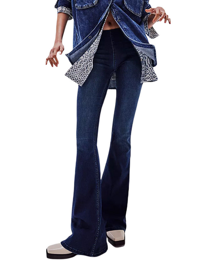 Damen Flared Jeans im lässigen Schnitt mit hohem Bund und formschmeichelnder Silhouette Echo Archiv