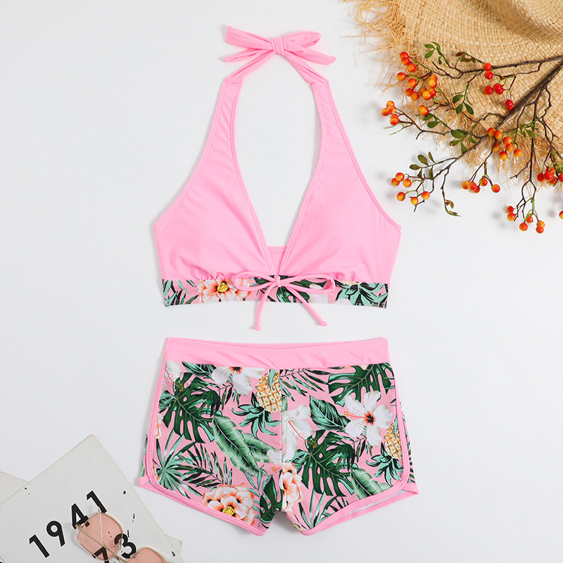 Damen Bikini-Set mit floralem Muster und herausnehmbarem Push-Up-BH Echo Archiv
