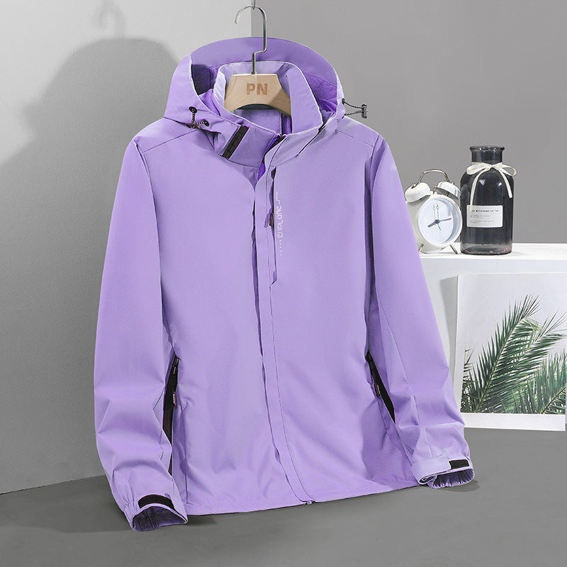 Herren Leichte wasserabweisende Softshell‑Außenjacke mit verstellbarer Kapuze und Sturmleiste – Taviero