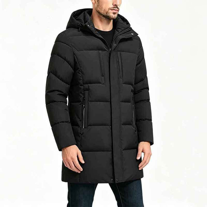 Herren funktionale Kapuzen-Steppjacke Echo Archiv