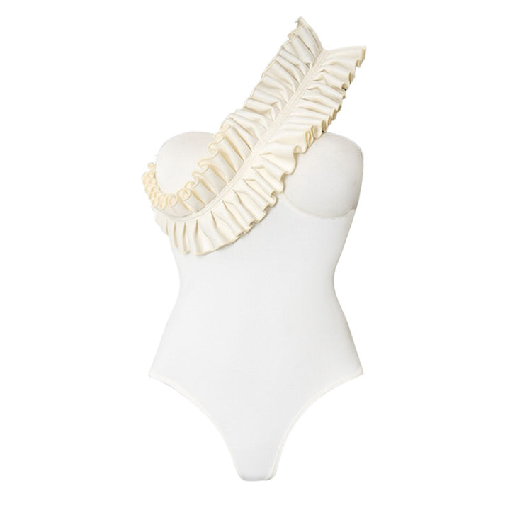 Damen Badeanzug mit asymmetrischem Volant-Design Echo Archiv