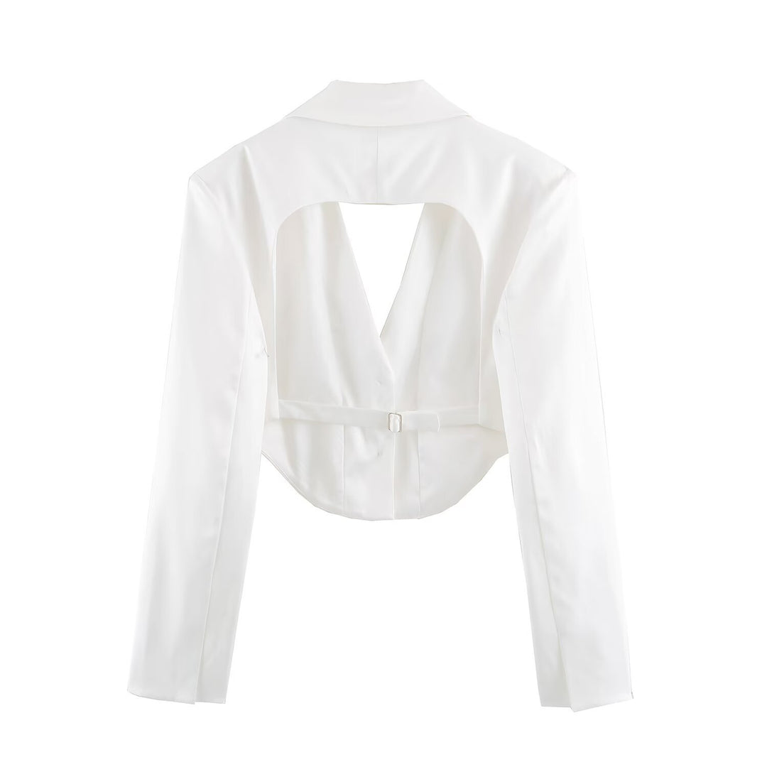 Damen Kurzblazer-Bolero mit Reverskragen und taillierter Silhouette Echo Archiv