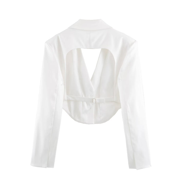 Damen Kurzblazer-Bolero mit Reverskragen und taillierter Silhouette Echo Archiv