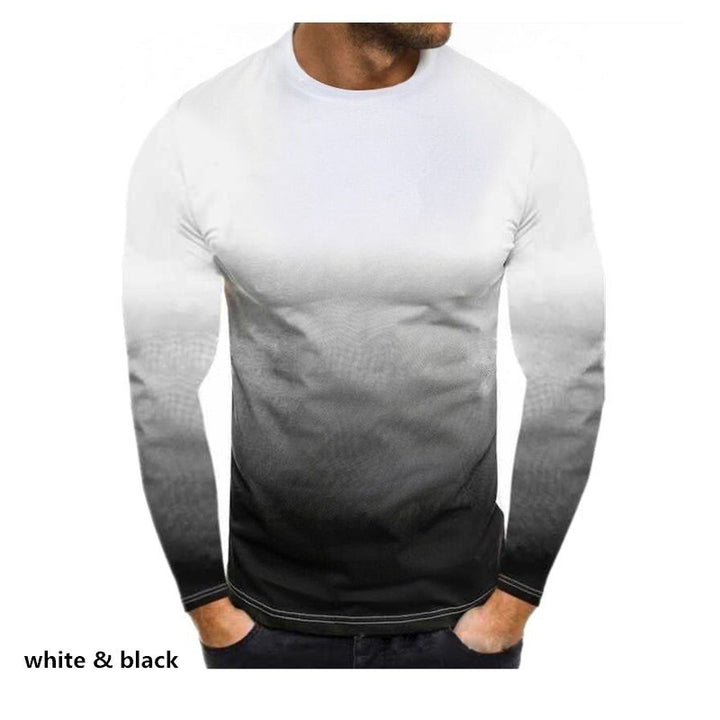 Herren Langarmshirt mit modernem Verlauf und figurbetontem Schnitt Echoarchiv