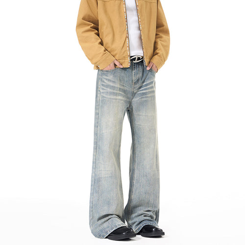 Herren Extraweit geschnittene Vintage-Baggy-Jeans mit tiefem Schritt und ausladendem Saum Echo Archiv