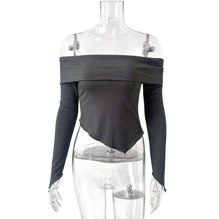 Damen Off-Shoulder Shirt mit eleganten Trompetenärmeln Echo Archiv