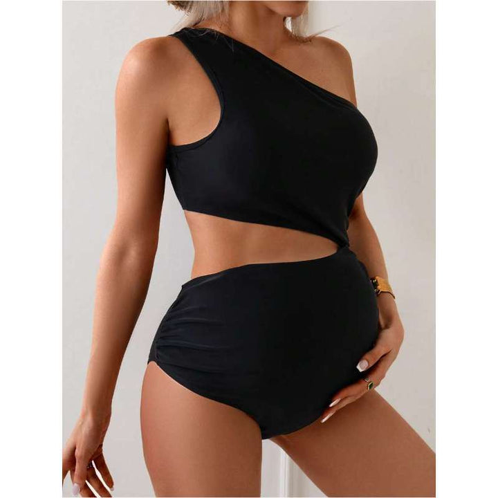 Damen Einseitiger Badeanzug mit kreativen Cut-Outs Echo Archiv