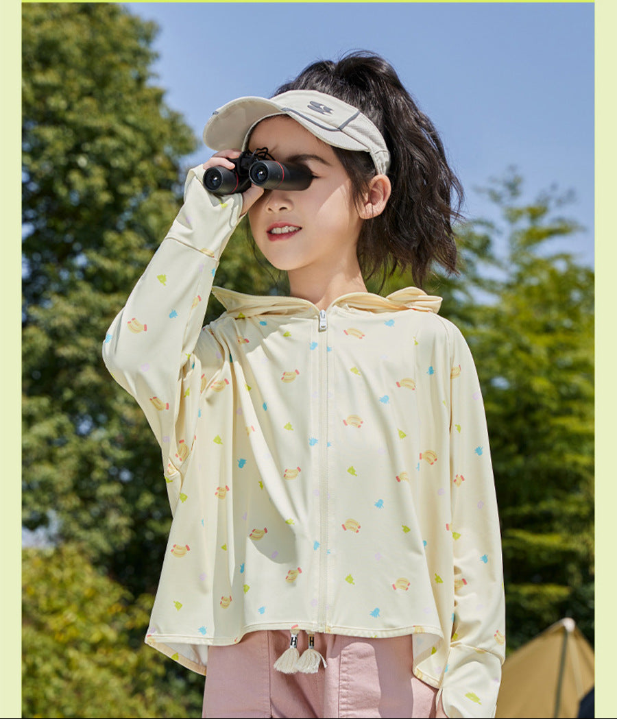 Damen Sommerliche UV-Schutzjacke mit Kapuze Echo Archiv